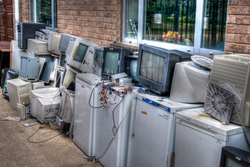 Office furniture being cleared for relocation